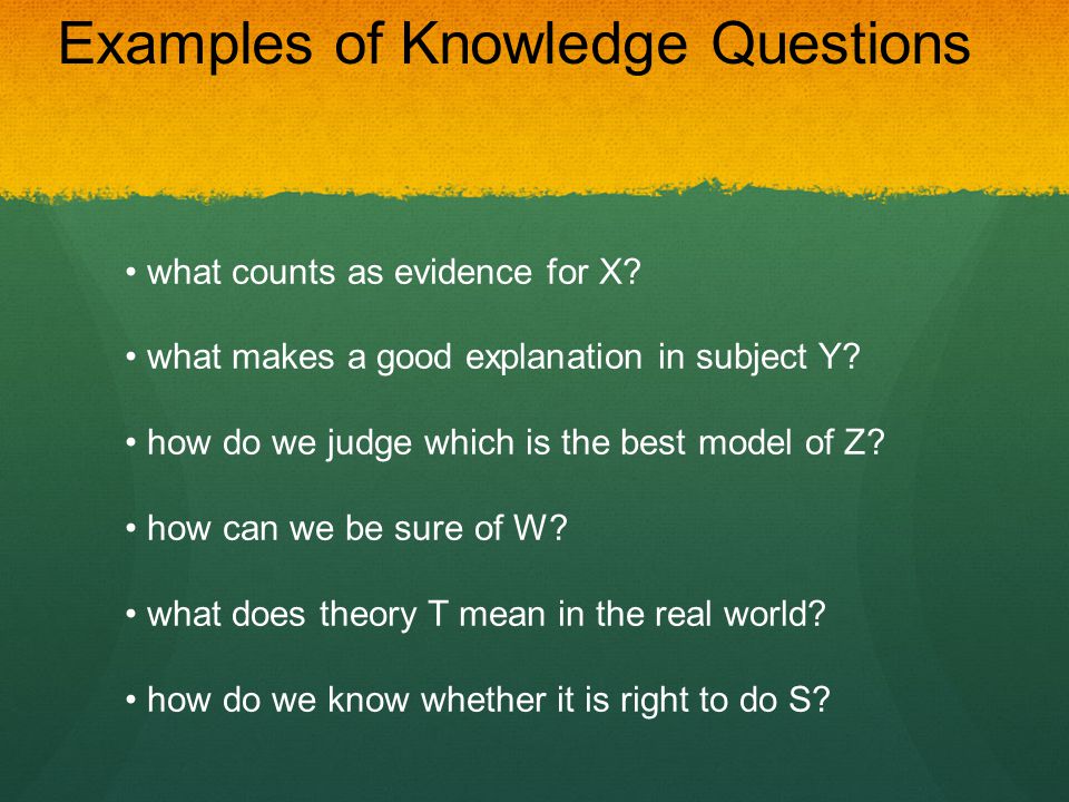 essay questions about knowledge
